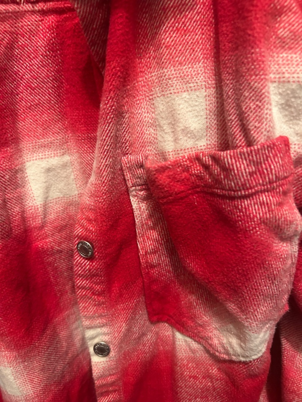 Zara Men’s Red and White Plaid Button-Down Shirt - Picture 3 of 5